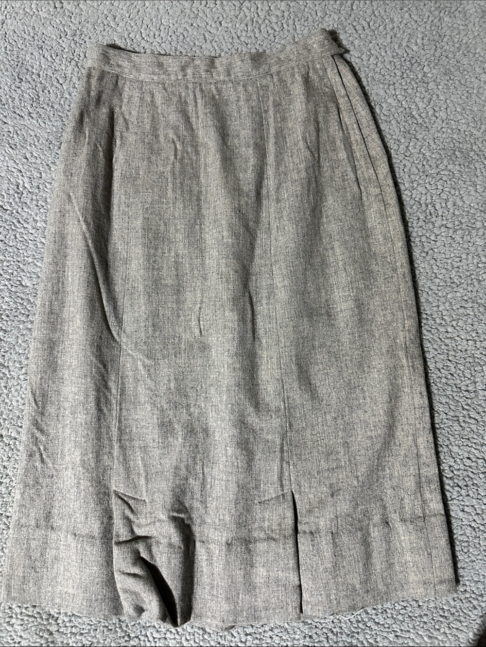 Vintage Authentic Pendleton Gray Virgin Wool Pencil Skirt USA Size 12